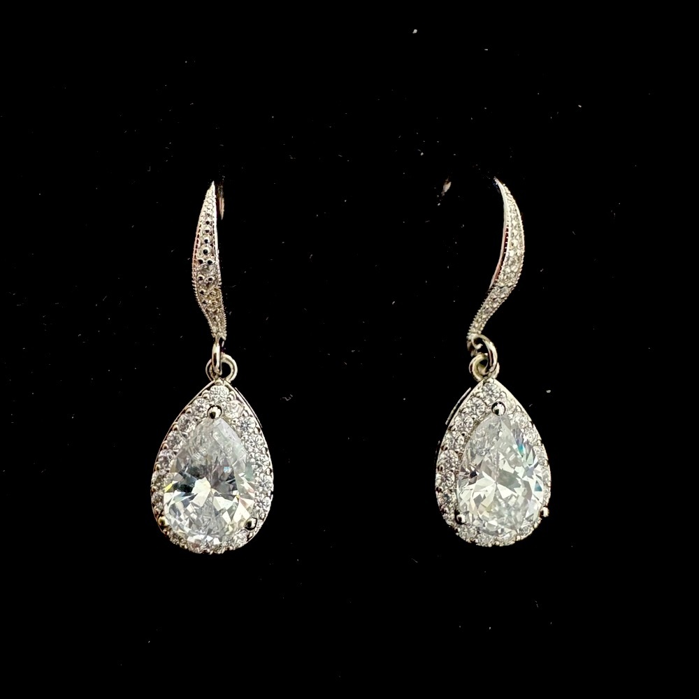 Elegant Silver Teardrop Earrings